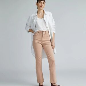 Everlane Women's Way-High Slim Jean In Red Clay (Soft Pink) Size 27 W 28" Inseam